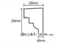 产品分解图型 - 檐口线，型号：SX311-YK-3，规格：230x310mm(3) - 哈密三象EPS建材 hami.sx311.cc